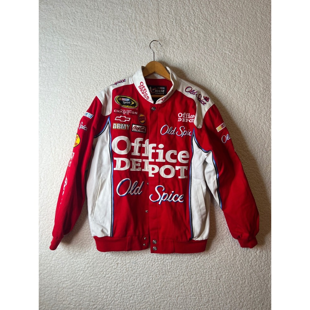 Signed Chase Authentics NASCAR Tony Stewart 14 Office Depot Racing Jacket SM